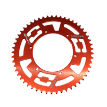 Couronne aluminium 420 53 dents DOPPLER Derbi Senda SM DRD/GPR Nude Apilia RS4 Rouge