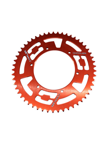 Couronne aluminium 420 53 dents DOPPLER Derbi Senda SM DRD/GPR Nude Apilia RS4 Rouge