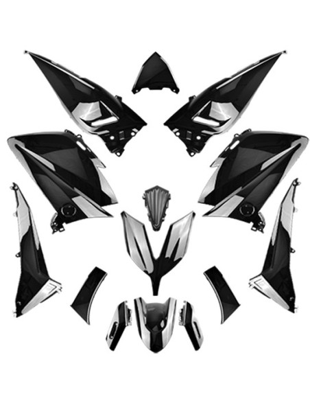 Kit carénages maxiscooter Yamaha 530 TMax 2015-2016 Noir brillant