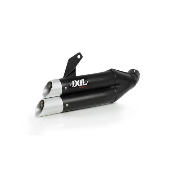 Silencieux IXIL Dual Hyperlow L3XB inox noir / alu - Honda CBR500R 2016-2018