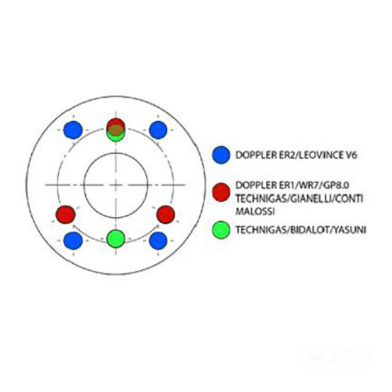 Joint silencieux d'échappement DOPPLER ER1 / ER2 / GP8.0 / WR7 / LEOVINCE V6 (universel)