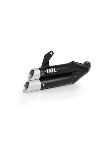 Silencieux IXIL Dual Hyperlow L3XB inox noir / alu - Kawasaki Z900 Full