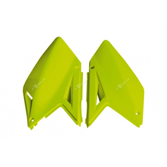 Plaques Latérales - Jaune Fluo - RACETECH Suzuki 450 RMZ 2010-2017