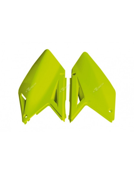 Plaques Latérales - Jaune Fluo - RACETECH Suzuki 450 RMZ 2010-2017