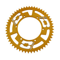 Couronne aluminium 420 53 dents DOPPLER Derbi Senda SM DRD/GPR Nude Apilia RS4 Or