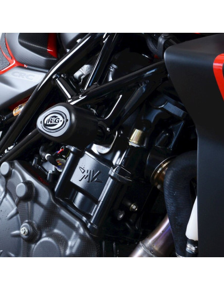 Tampons de protection R&G RACING Aéro - noir - MV AGUSTA Brutale 1000 RR