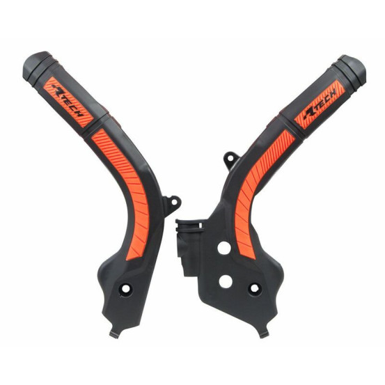 Protection cadre - Noir Orange - RACETECH KTM 125/150 SX 2016-2018 250/350/450 SXF 2016-2018