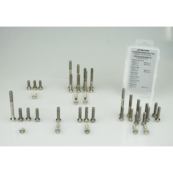 Kit 41 vis moteur titane SCAR Husqvarna 250/350 FC 2018-2020 KTM 250/350 SXF 2016-2020