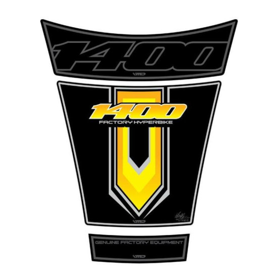 Protection Réservoir MOTOGRAFIX SUZUKI Noir/Jaune