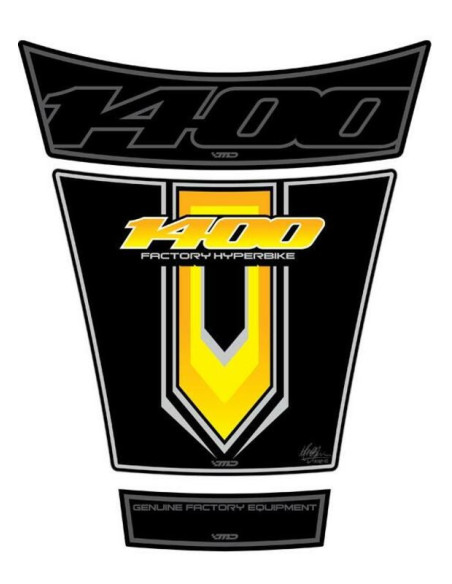 Protection Réservoir MOTOGRAFIX SUZUKI Noir/Jaune