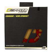 Couronne aluminium 420 53 dents DOPPLER Derbi DRD Racing RCR Rouge