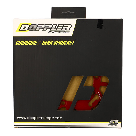 Couronne aluminium 420 53 dents DOPPLER Derbi DRD Racing RCR Rouge