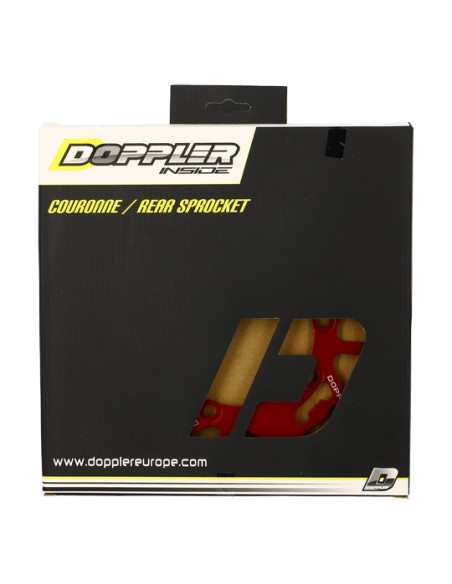 Couronne aluminium 420 53 dents DOPPLER Derbi DRD Racing RCR Rouge