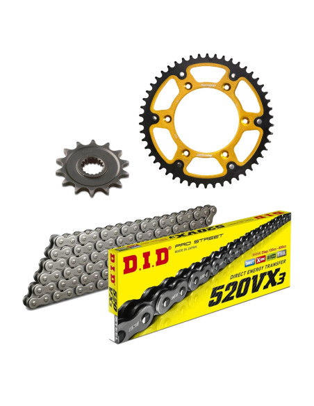 Kit chaine type origine 520 Stealth DID-SUPERSPROX - HUSABERG 350 FE 2013-14