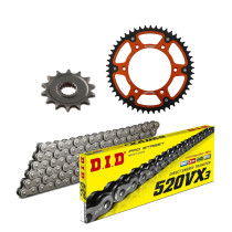 Kit chaine type origine 520 Stealth DID-SUPERSPROX - KTM 250 EXC RACING 2002-06 - 300 EXC 1998-06 - 250 ECF 2021-