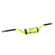 Guidon oversize DOPPLER Ø28,6mm aluminium Noir mat/Jaune fluo (avec mousse)