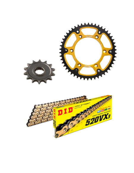 Kit chaine 520 Stealth DID-SUPERSPROX - HUSQVARNA 250 FE 2014- 520VX2