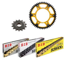 Kit chaine 525 Stealth DID-SUPERSPROX - 600 GSXR 2011-17 - Type de chaine au choix