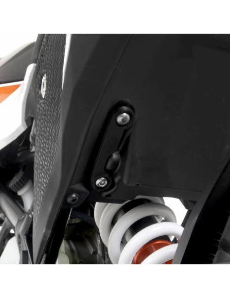 Caches orifices repose-pieds arrière R&G RACING noir - KTM390 Adventure