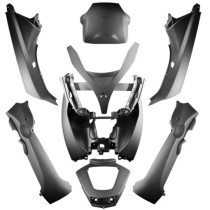 Kit carénages maxiscooter Piaggio 125 / 300 / 400 / 500 MP3 2008-2014 Noir mat