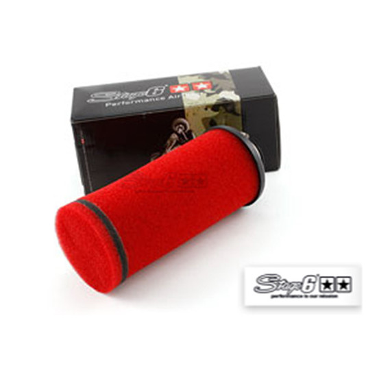Filtre à air long compétition STAGE6 mousse Rouge (diam. 35mm)