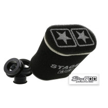 Filtre à air STAGE6 Racing double mousse ovale Noir (Diam. 28-35-42-45-49-55mm)