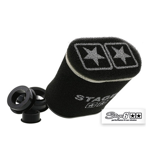 Filtre à air STAGE6 Racing double mousse ovale Noir (Diam. 28-35-42-45-49-55mm)