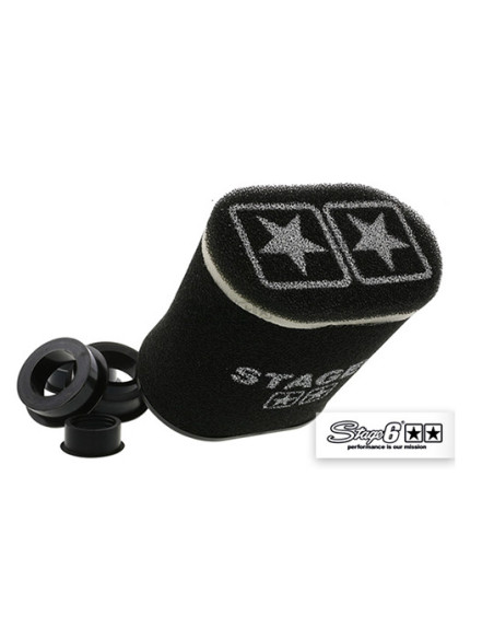 Filtre à air STAGE6 Racing double mousse ovale Noir (Diam. 28-35-42-45-49-55mm)