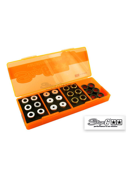 Boîte de galets de variateur STAGE6 15x12 (4 jeux de 6 pièces - 4g à 5,5g)
