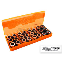 Boîte de galets de variateur STAGE6 19x15.5 (4 jeux de 6 pièces - 5,5g à 7g)