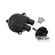 Couvercle pompe à eau scooter STAGE6 Nitro / Aerox Racing Noir Mat