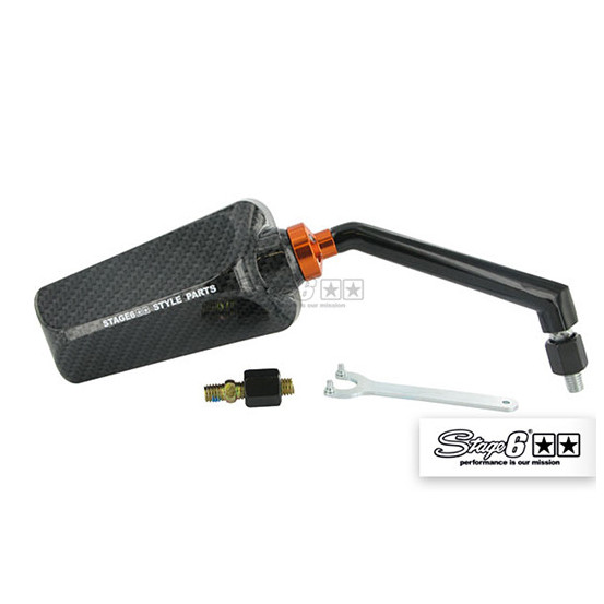 Rétroviseur universel STAGE6 F1 Carbone Mat Droit