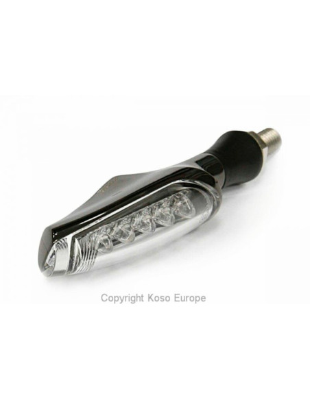 Clignotant universel KOSO LED noir à l'unité