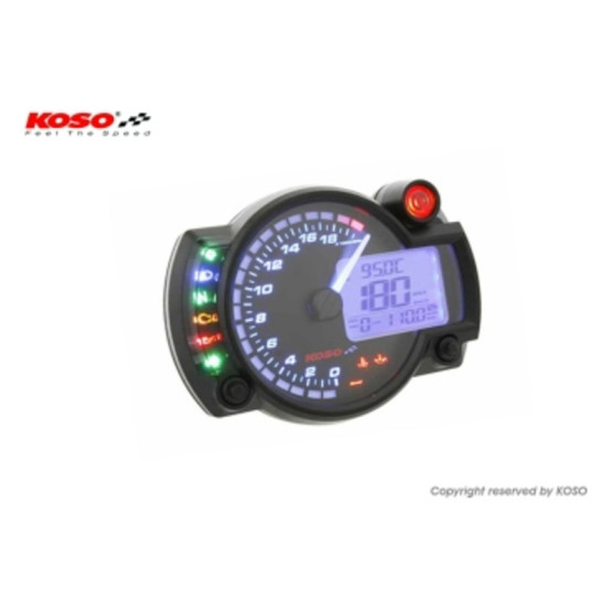 Compteur Digital Mutlifonctions KOSO RX2N+ GP Style Universel 10000tr/mn / 20000 tr/mn