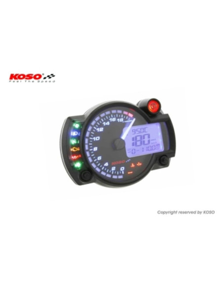 Compteur Digital Mutlifonctions KOSO RX2N+ GP Style Universel 10000tr/mn / 20000 tr/mn