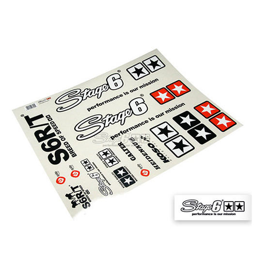 Autocollants STAGE6 MKII Noir (planche A2 - 42X59cm)