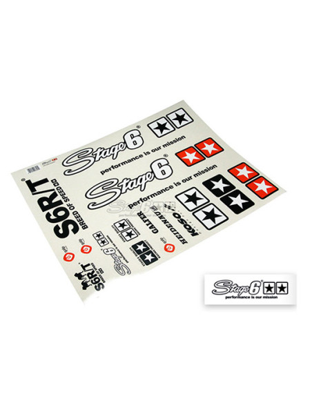 Autocollants STAGE6 MKII Noir (planche A2 - 42X59cm)