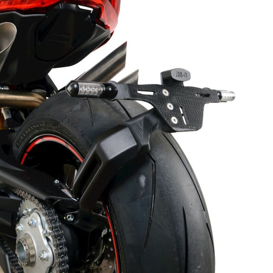 Support de plaque R&G RACING - Noir - MV AGUSTA 1000 BRUTALE 2020 - 2024