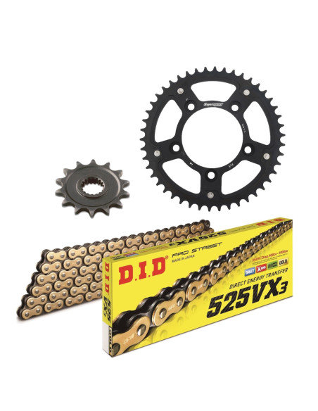 Kit chaine type origine 525 Stealth DID-SUPERSPROX - DUCATI 1098 R-S 2007-2011
