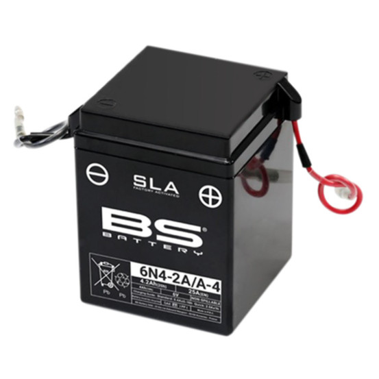 Batterie moto 6v BS 6N4-2A/A-4 SLA sans entretien activée usine