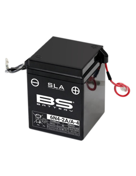 Batterie moto 6v BS 6N4-2A/A-4 SLA sans entretien activée usine
