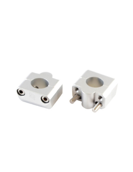 Réhausses pontets de guidon mécaboite DOPPLER aluminium Argent
