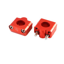 Réhausses pontets de guidon mécaboite DOPPLER aluminium Rouge