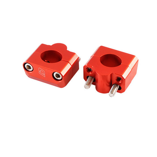 Réhausses pontets de guidon mécaboite DOPPLER aluminium Rouge