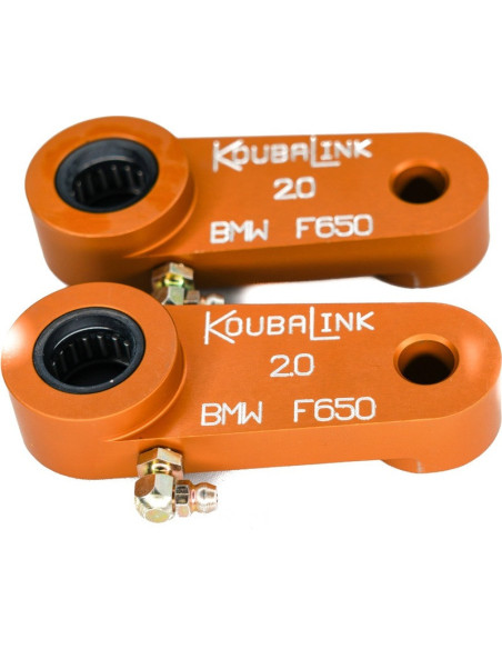 Kit de rabaissement biellette moto KOUBALINK (50.8 mm) orange - BMW F650 Funduro