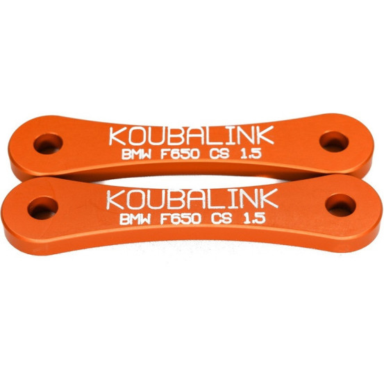 Kit de rabaissement biellette moto KOUBALINK (38.1 mm) orange - BMW F650CS