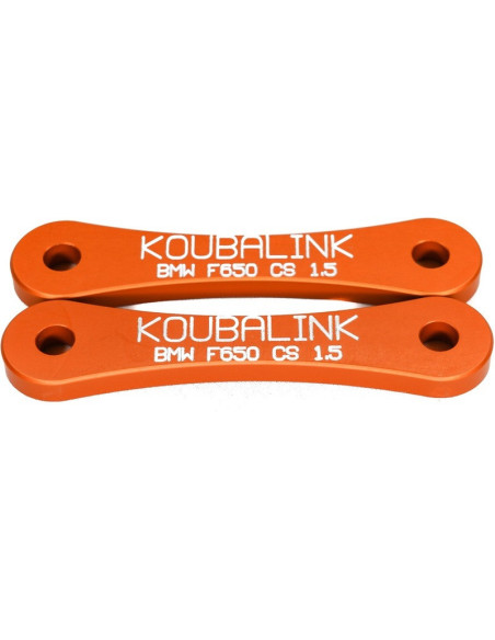 Kit de rabaissement biellette moto KOUBALINK (38.1 mm) orange - BMW F650CS