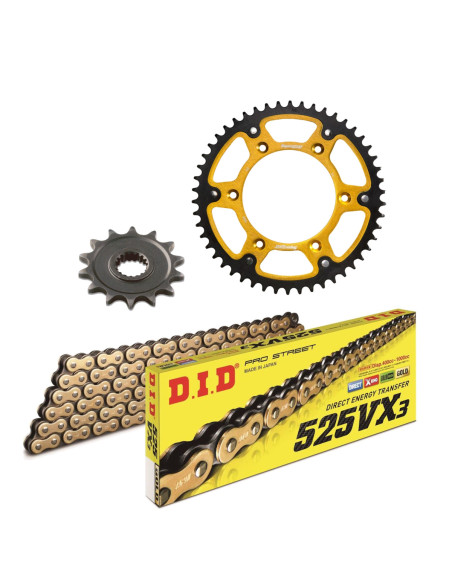Kit chaine type origine 525 Stealth DID-SUPERSPROX - SUZUKI GSX-R 600 2006-10
