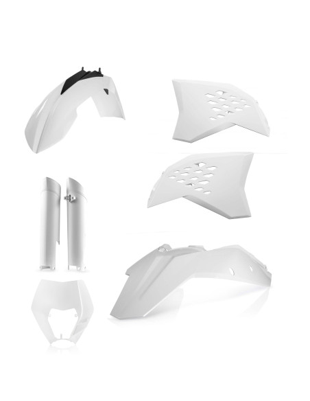 Kit plastiques complet - Blanc - ACERBIS KTM 125/200/250/300/380 EXC 250/350/400/450/500/520/525/540 EXCF