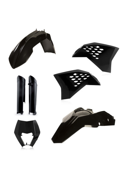 Kit plastiques complet - Noir - ACERBIS KTM 125/200/250/300/380 EXC 250/350/400/450/500/520/525/540 EXCF